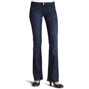 NWOT EARNEST SEWN Keaton One Rinse Dark Wash Low Rise Bootcut Jeans, Size 27